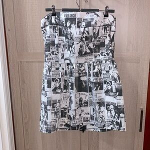 Vintage strapless dress size large